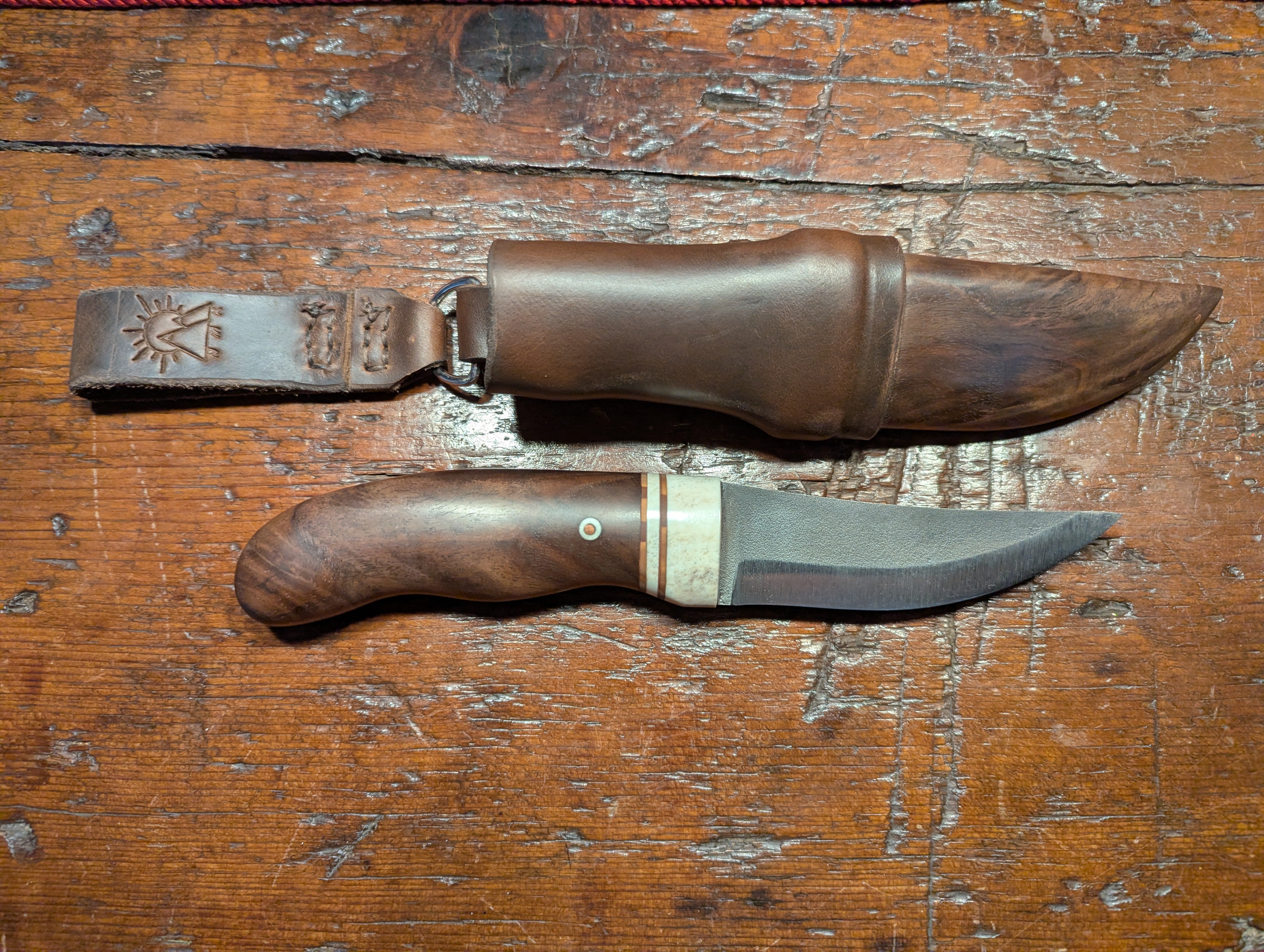 New Mountain Knives - Black Walnut handle and sheath #12