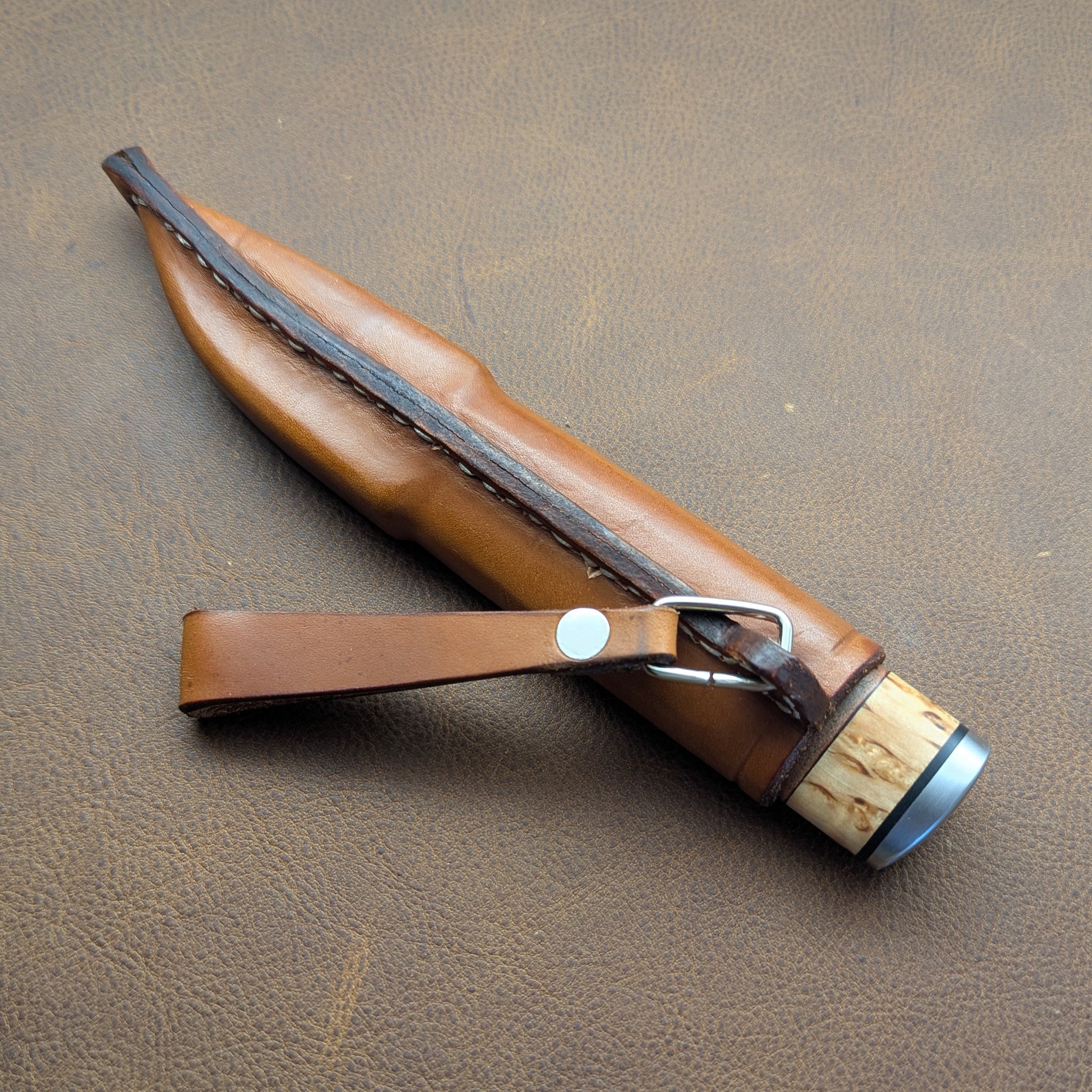 Thacker Knives #20 Traditional Damascus Puukko