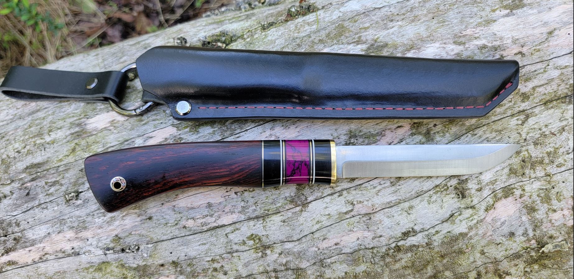 Pete's Custom Knives - TruStone Sugilite 125mm Puukko #19