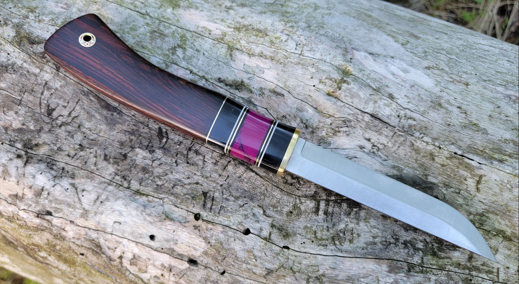 Pete's Custom Knives - TruStone Sugilite 125mm Puukko #19