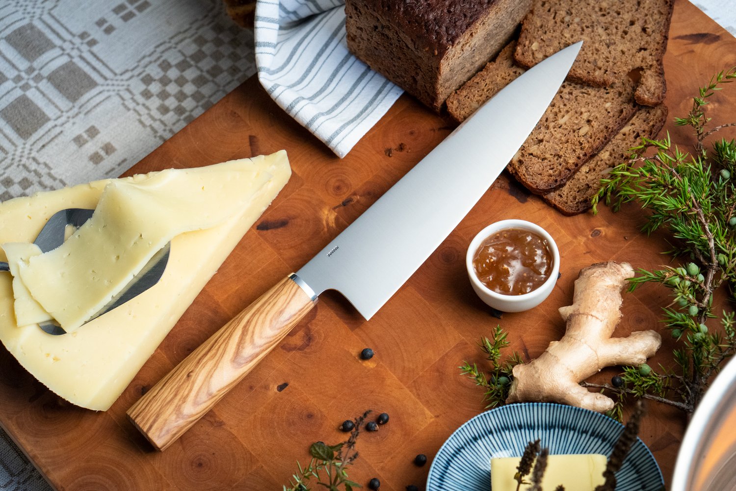 A&C Chef Knife - Olivewood