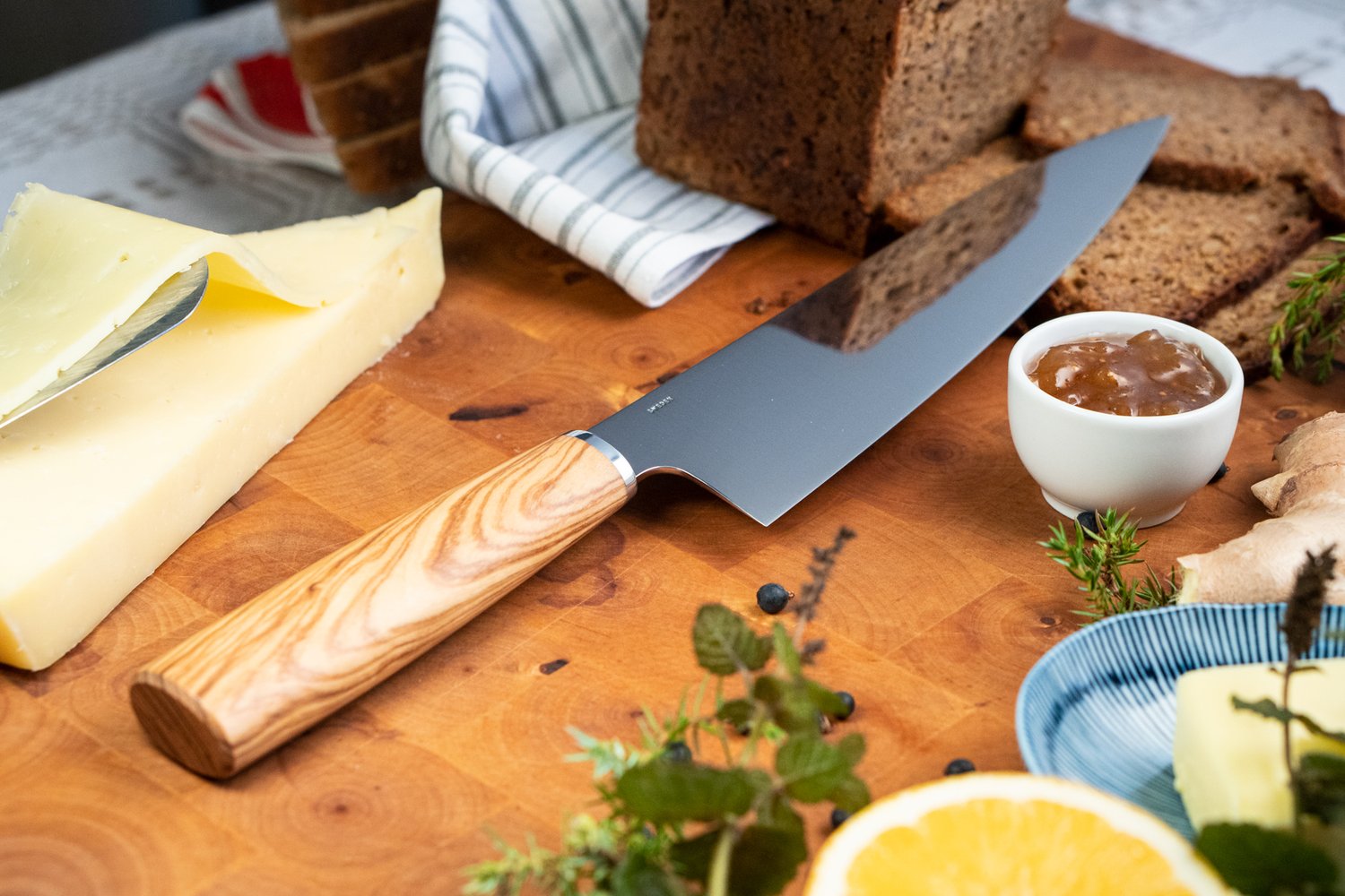 A&C Chef Knife - Olivewood