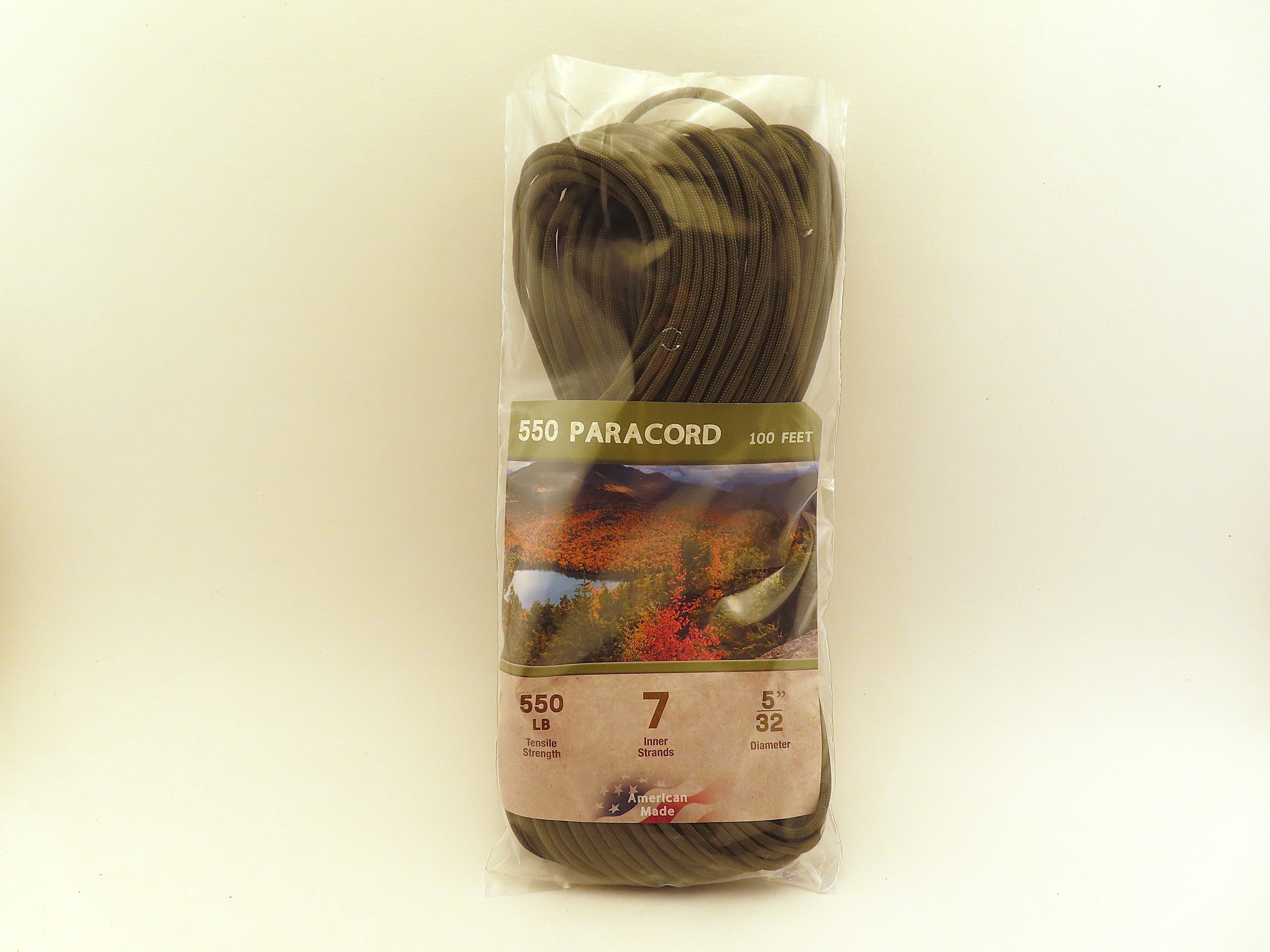 Paracord - 550 Type III Commercial Fish and Fire Survival 100'