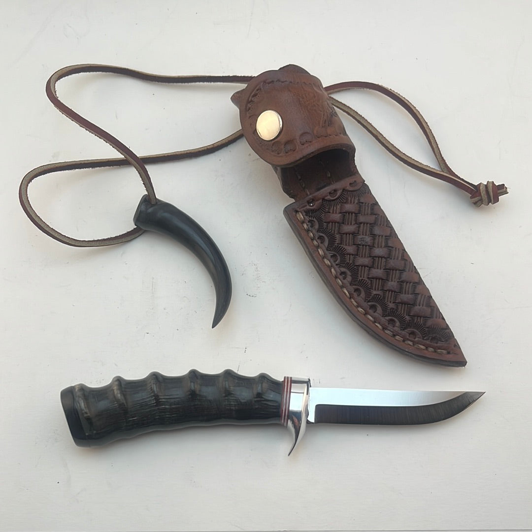 Skala Custom Knives - Bos Bok Handle - Water buffalo pommel #6