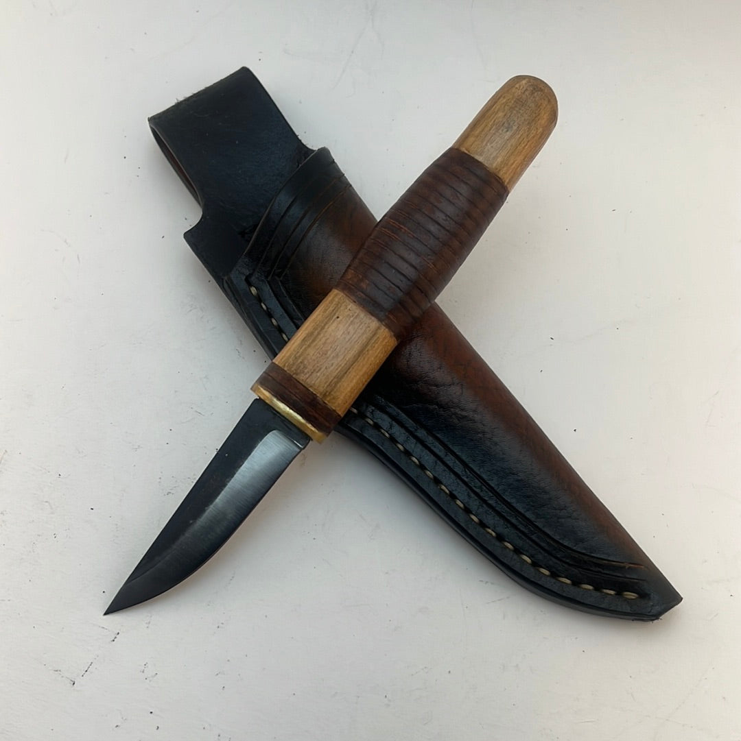 Pecks Woods Leather - Oak /Leather Spacer Handle #24