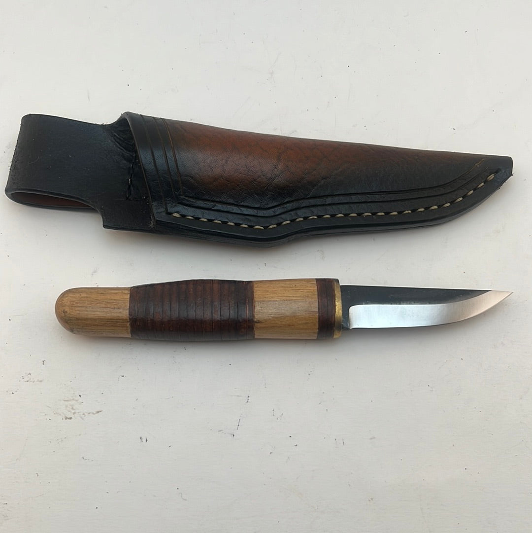 Pecks Woods Leather - Oak /Leather Spacer Handle #24