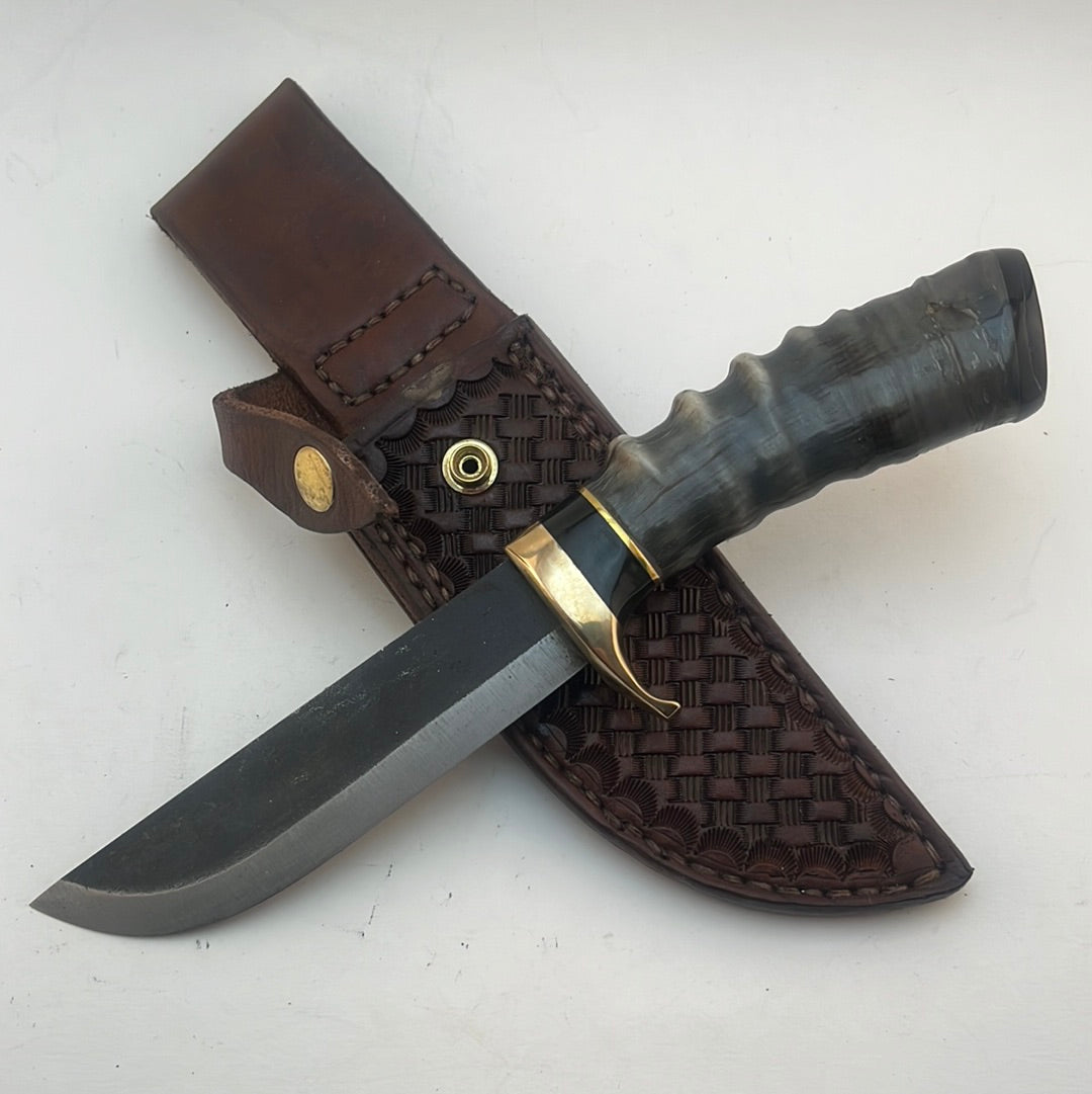 Skala Custom Knives - Roselli Leuku Blade - Bos Bok Handle - Water buffalo pommel #7