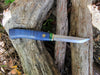 Pete's Custom Knives - Puukko #4 Corvus BM1 (Blue Maple)