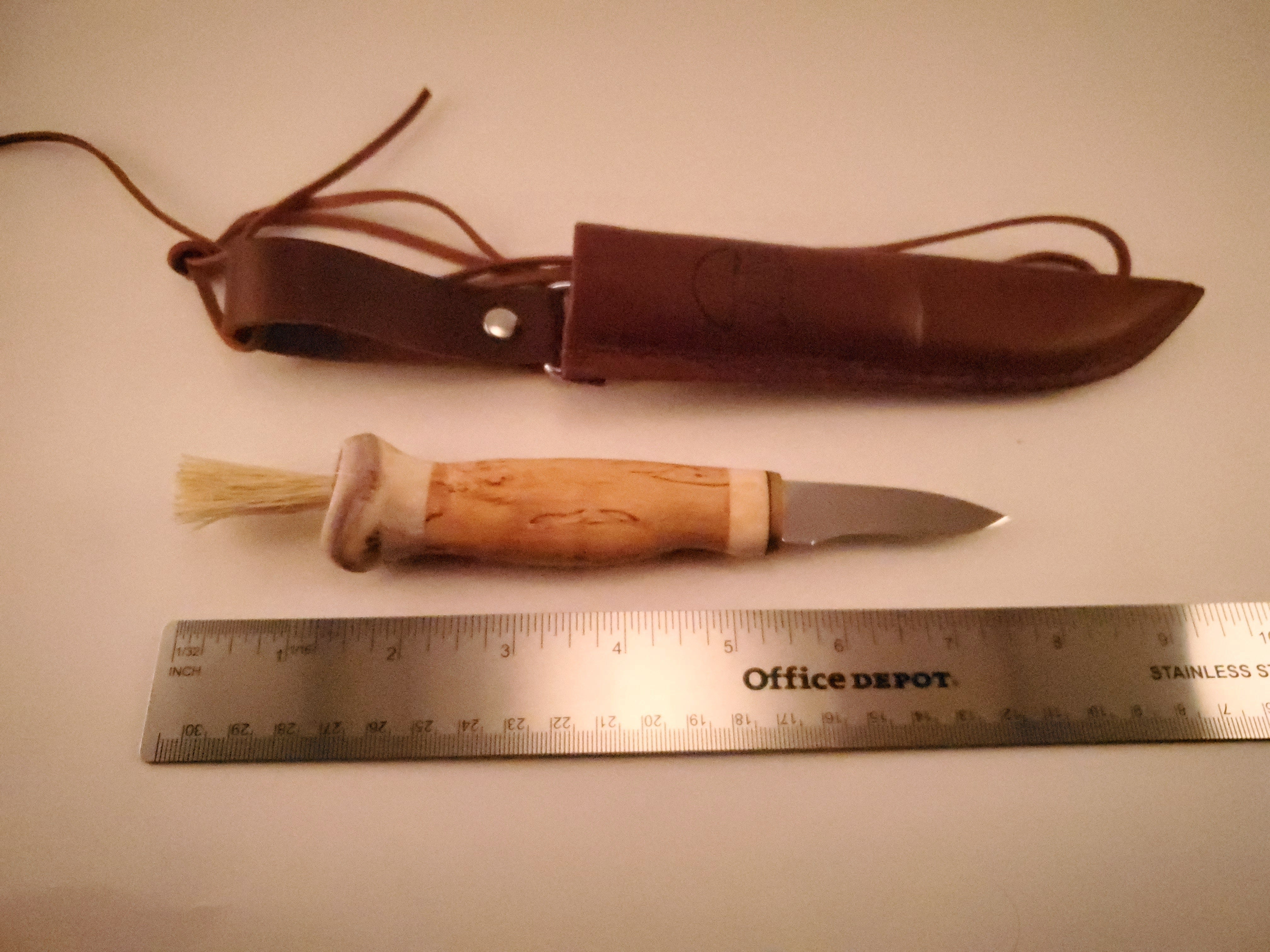 Wood Jewel Mushroom Knife Bushcraft Outdoor Puukko Knife