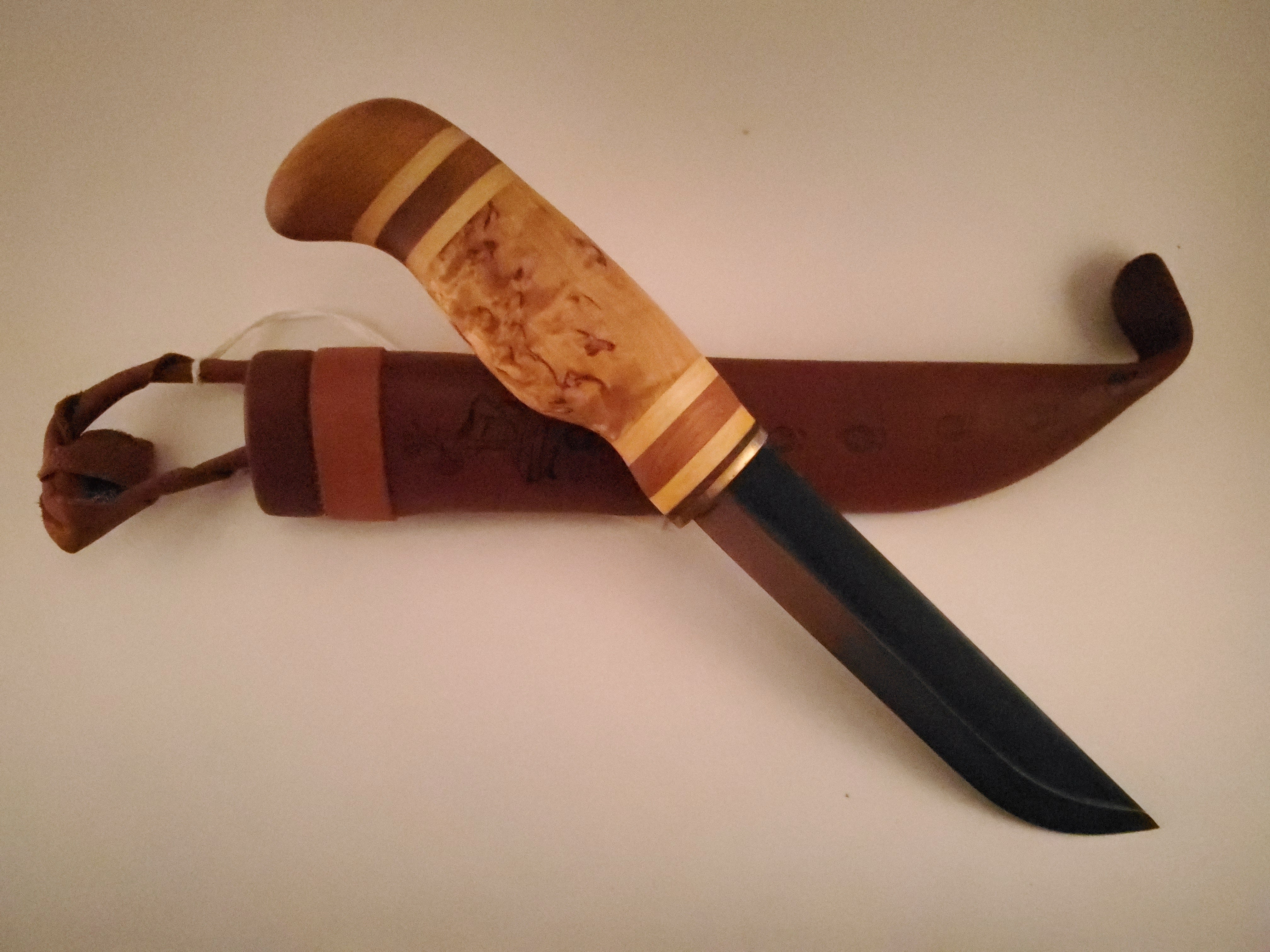 Wood Jewel Utility Knife Combo Bushcraft Outdoor Leuku Knife