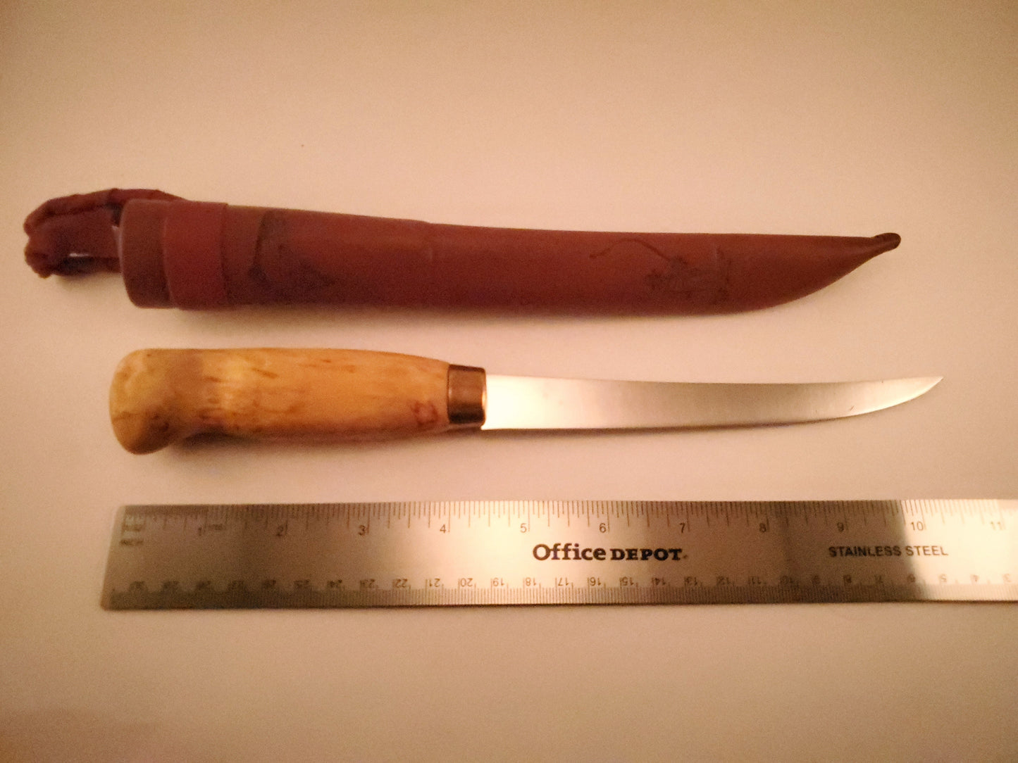 Wood Jewel Fillet Knife Combo Bushcraft Outdoor Leuku Knife