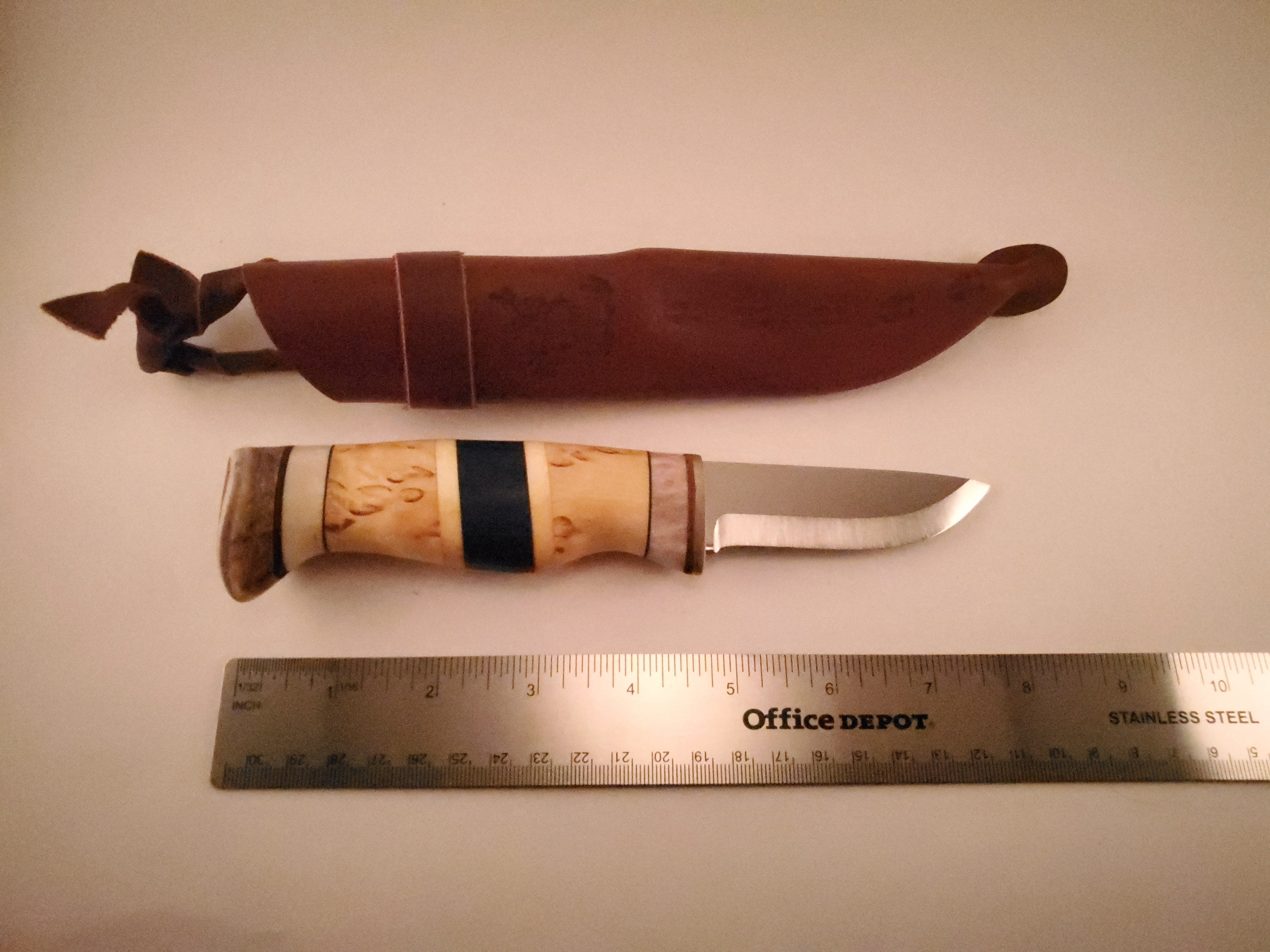 Wood Jewel Utiliy Bushcraft Outdoor Puukko Knife