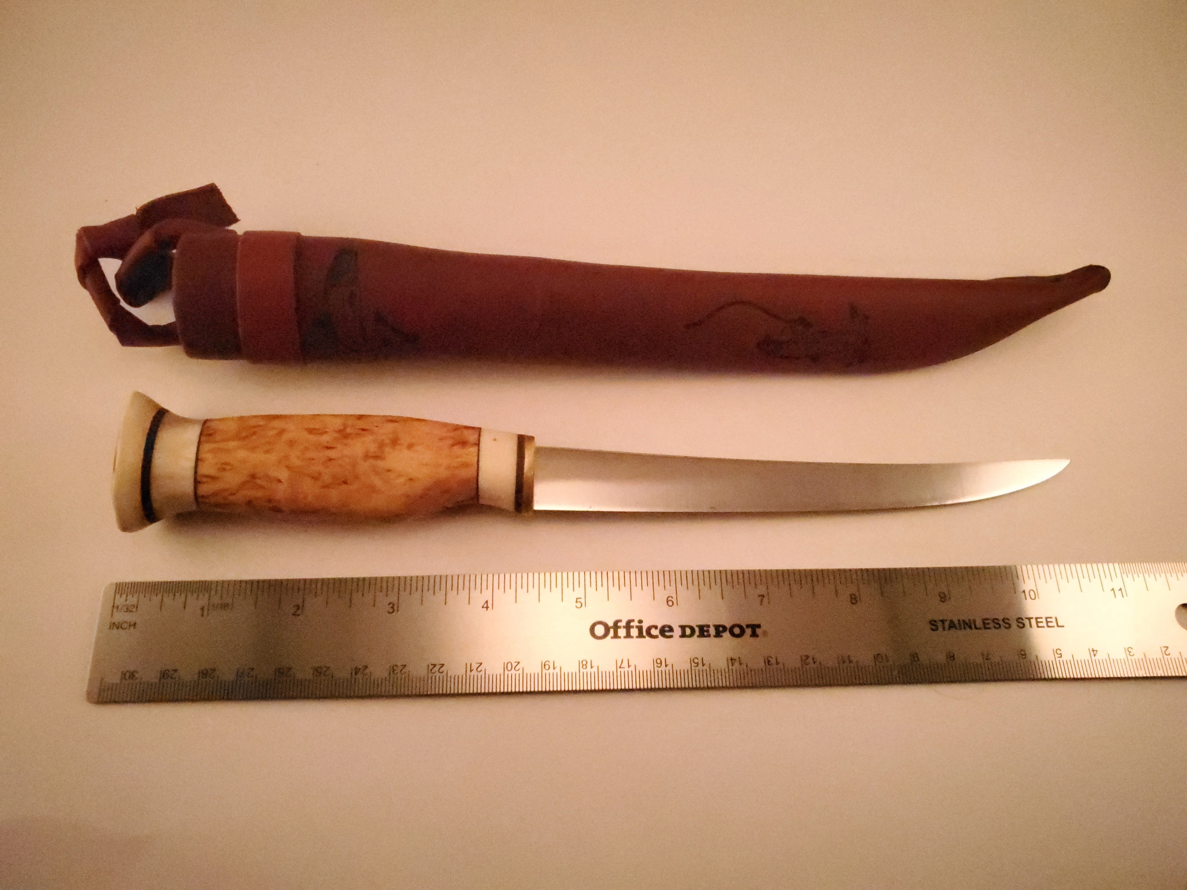 Wood Jewel Fillet Bushcraft Outdoor Puukko Knife