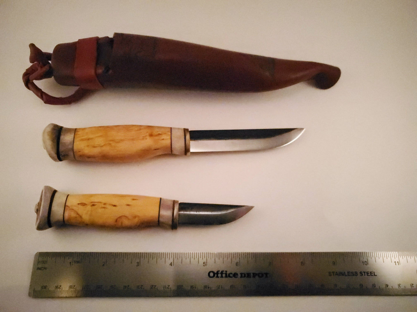 Wood Jewel Double Knife Combo Set Bushcraft Outdoor Puukko Knife