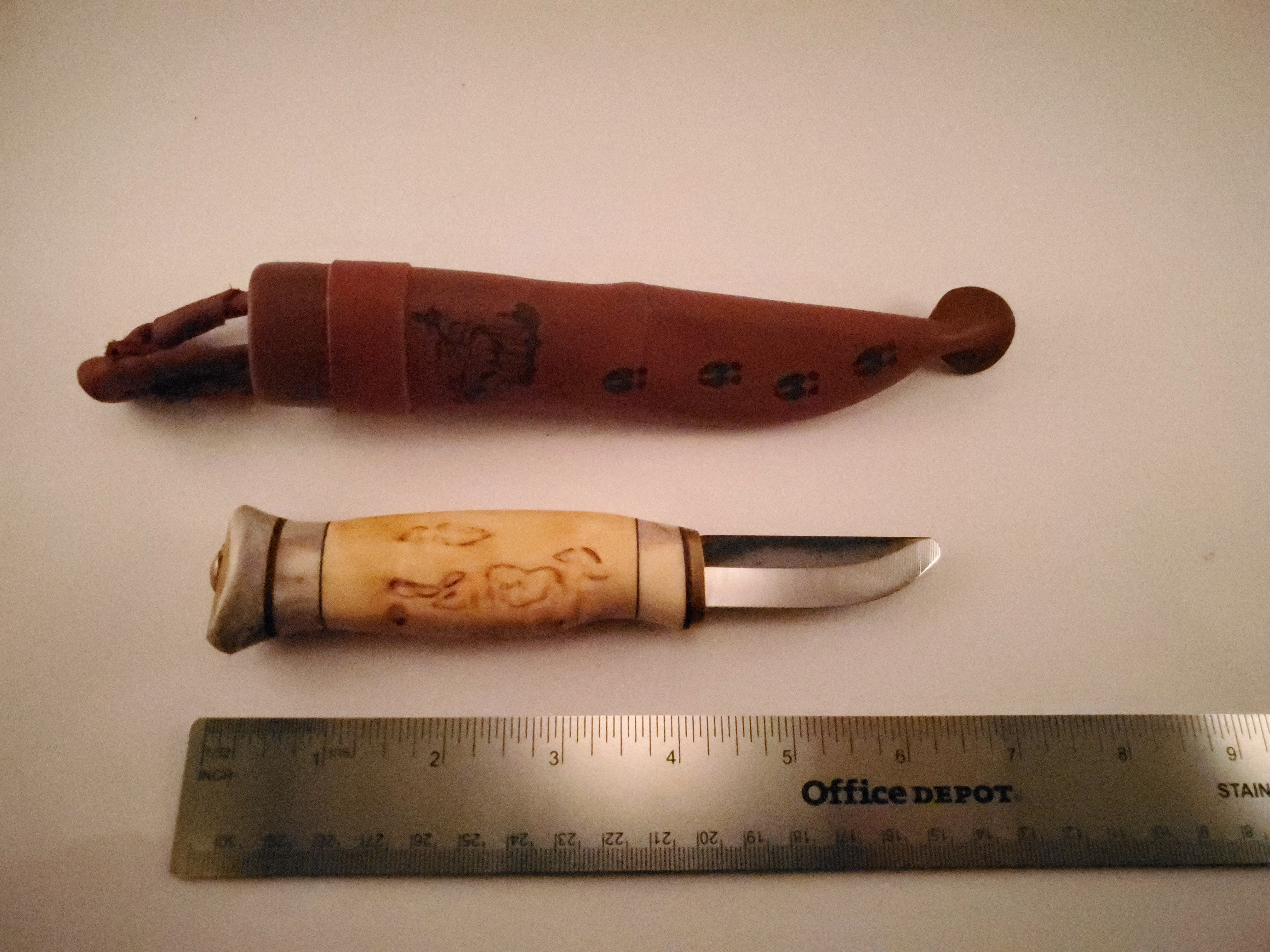 Wood Jewel Child's Knife Bushcraft Outdoor Puukko Knife