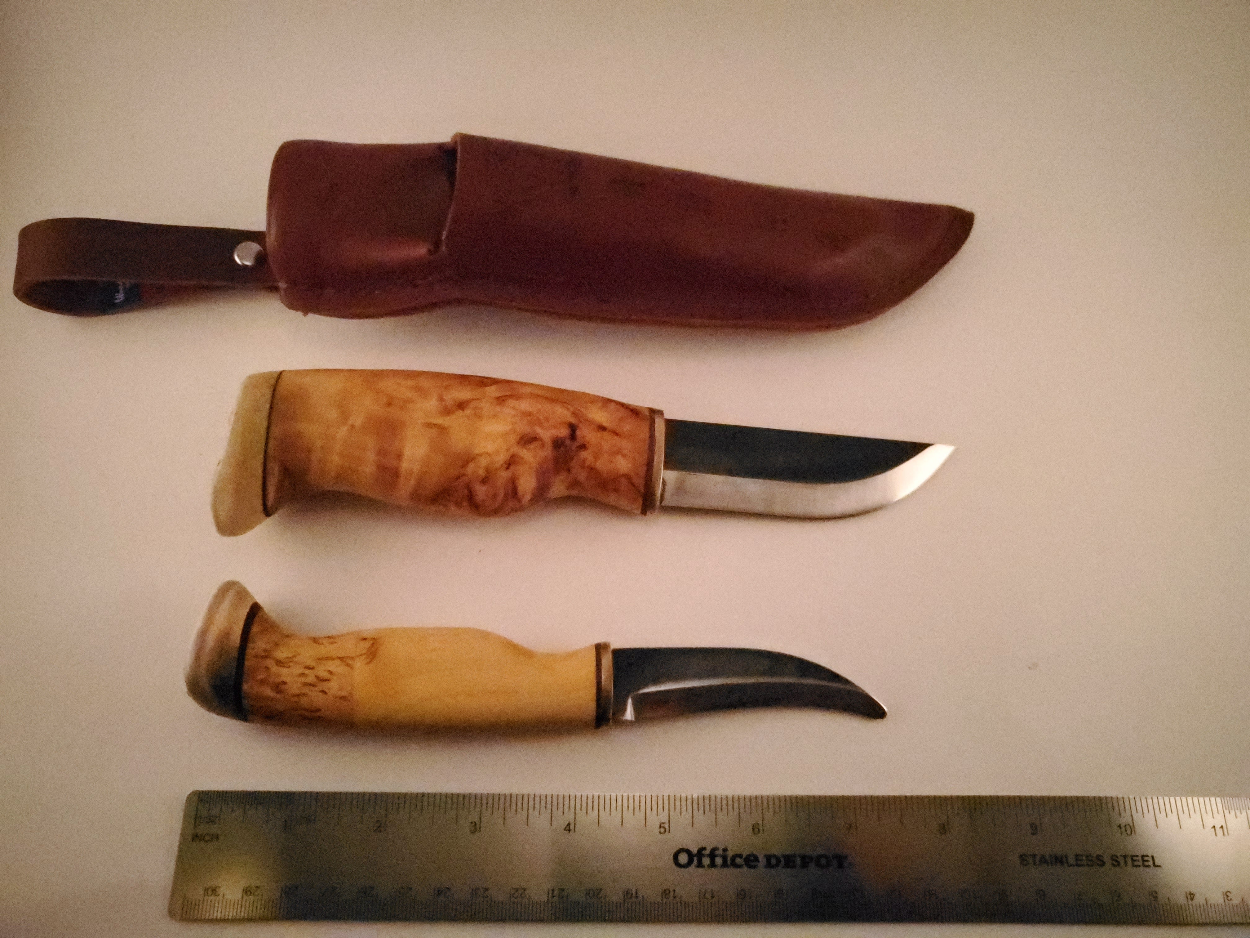 Wood Jewel Double Combo Set Bushcraft Outdoor Knife Puukko