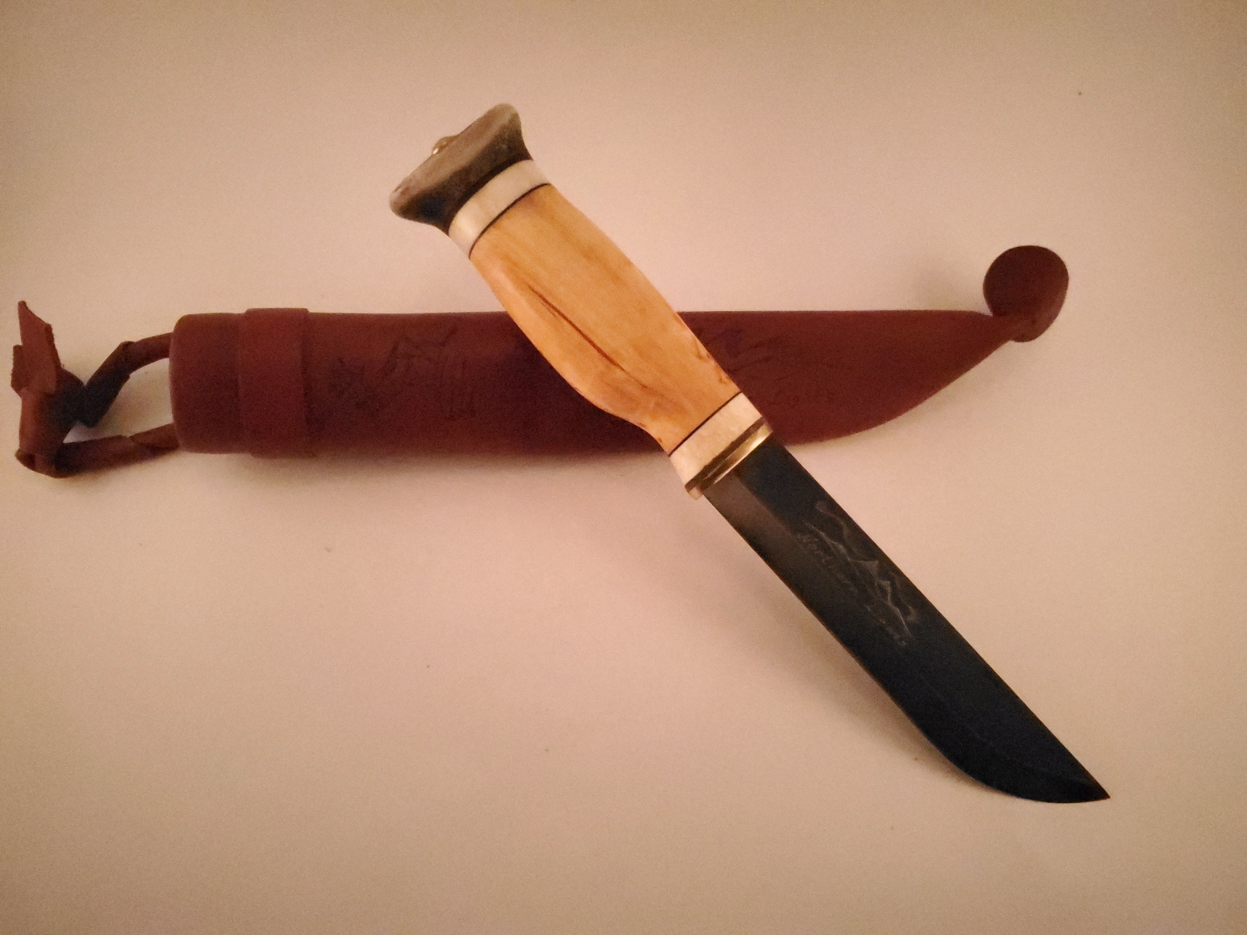 Wood Jewel Little leuku Bushcraft Outdoor Knife Puukko