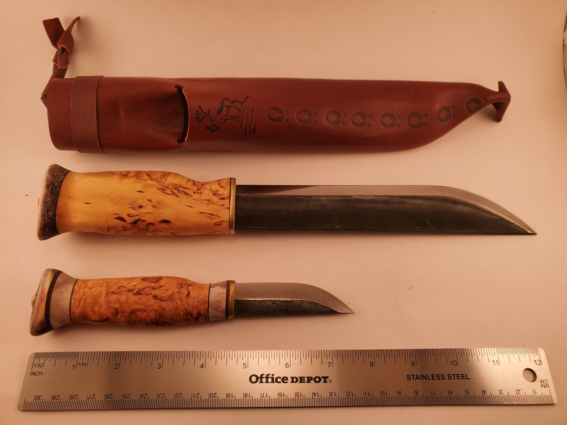 Wood Jewel Scout Knife Scandi Viking Hunting Knife Finland