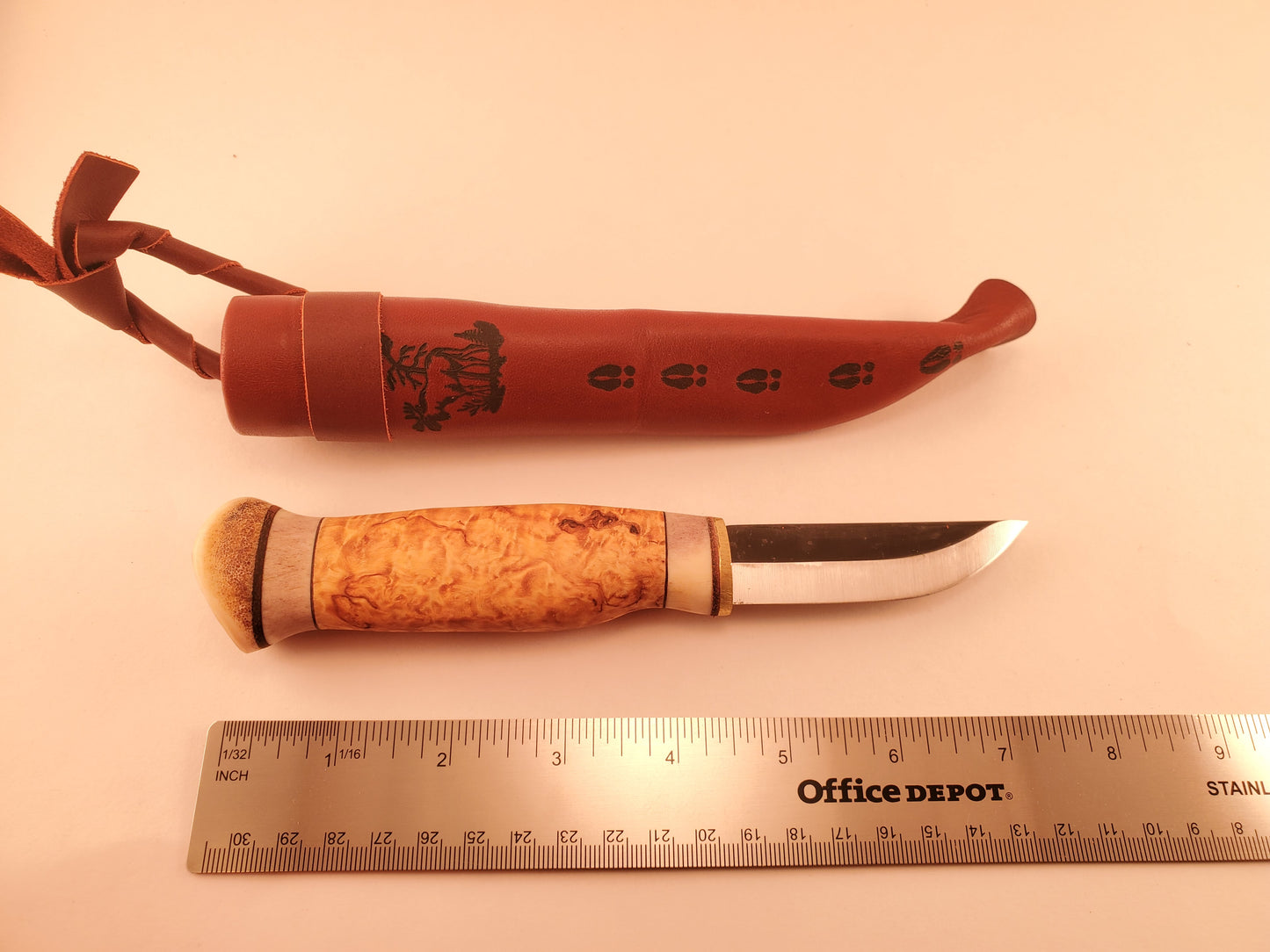 Wood Jewel Carving Knife Bushcraft Outdoor Hunting Puukko Knife