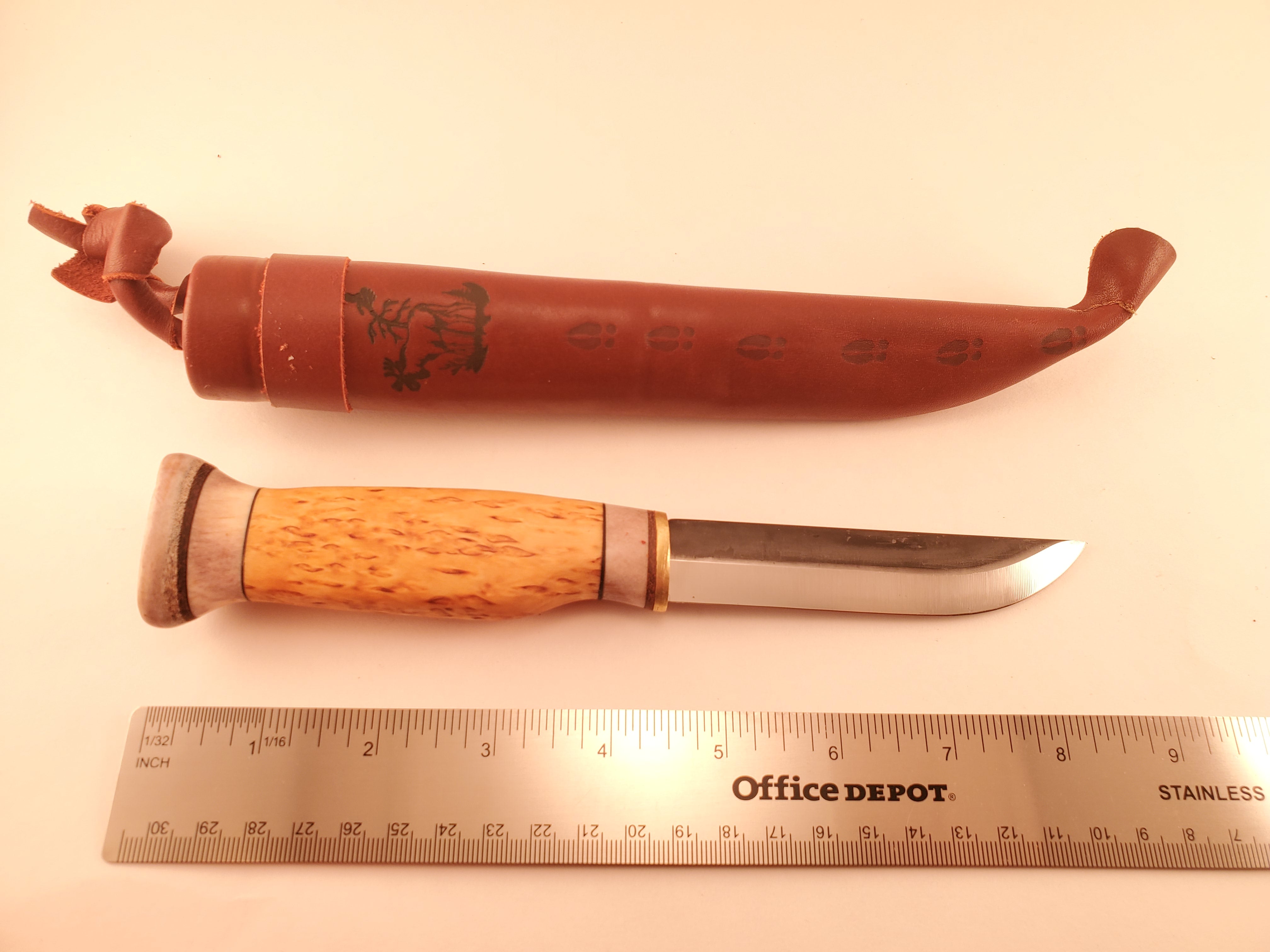 Wood Jewel Carving Knife Bushcraft Outdoor Hunting Puukko