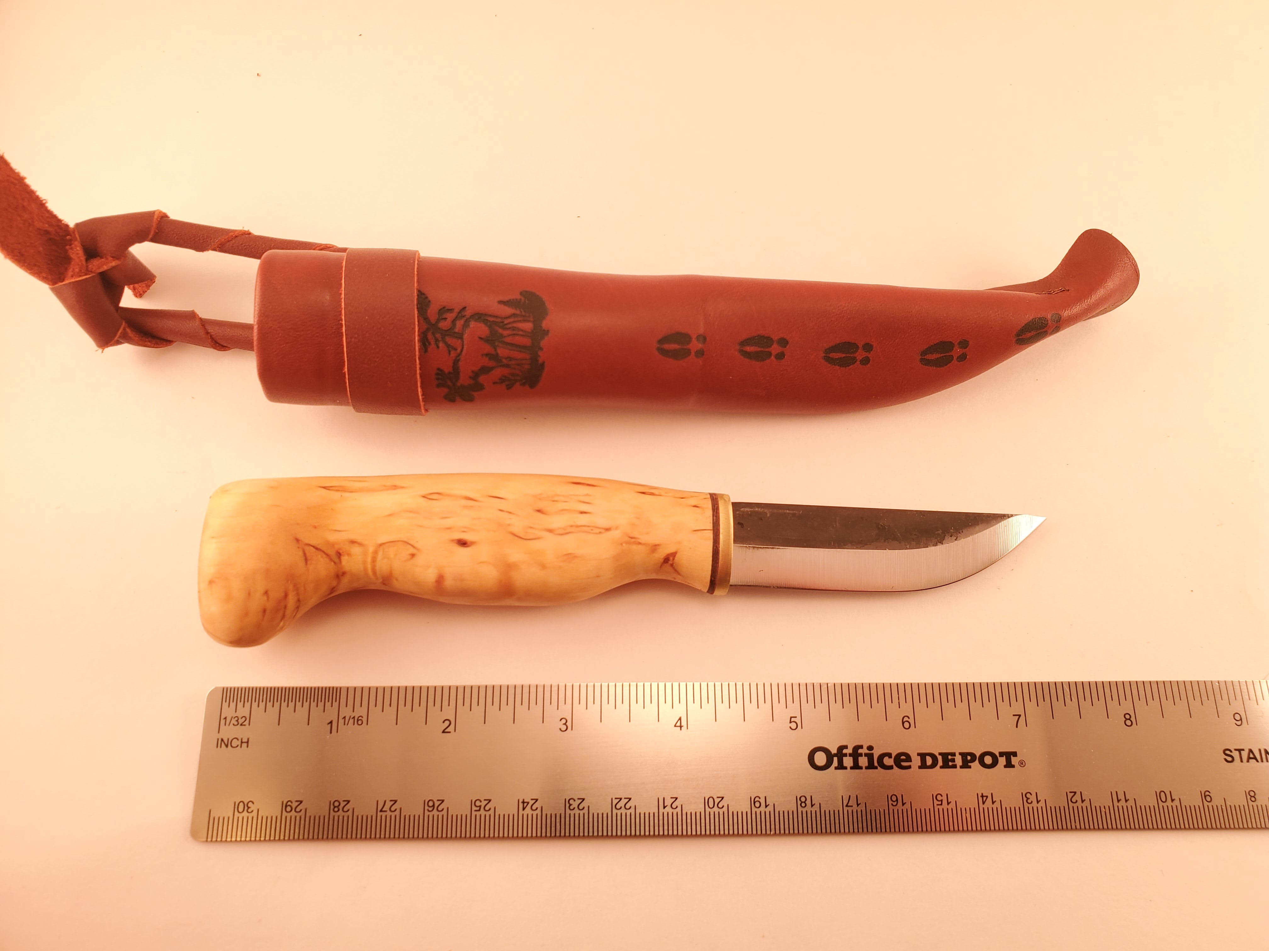 Wood Jewel Curly Birch Bushcraft Outdoor Hunting Puukko