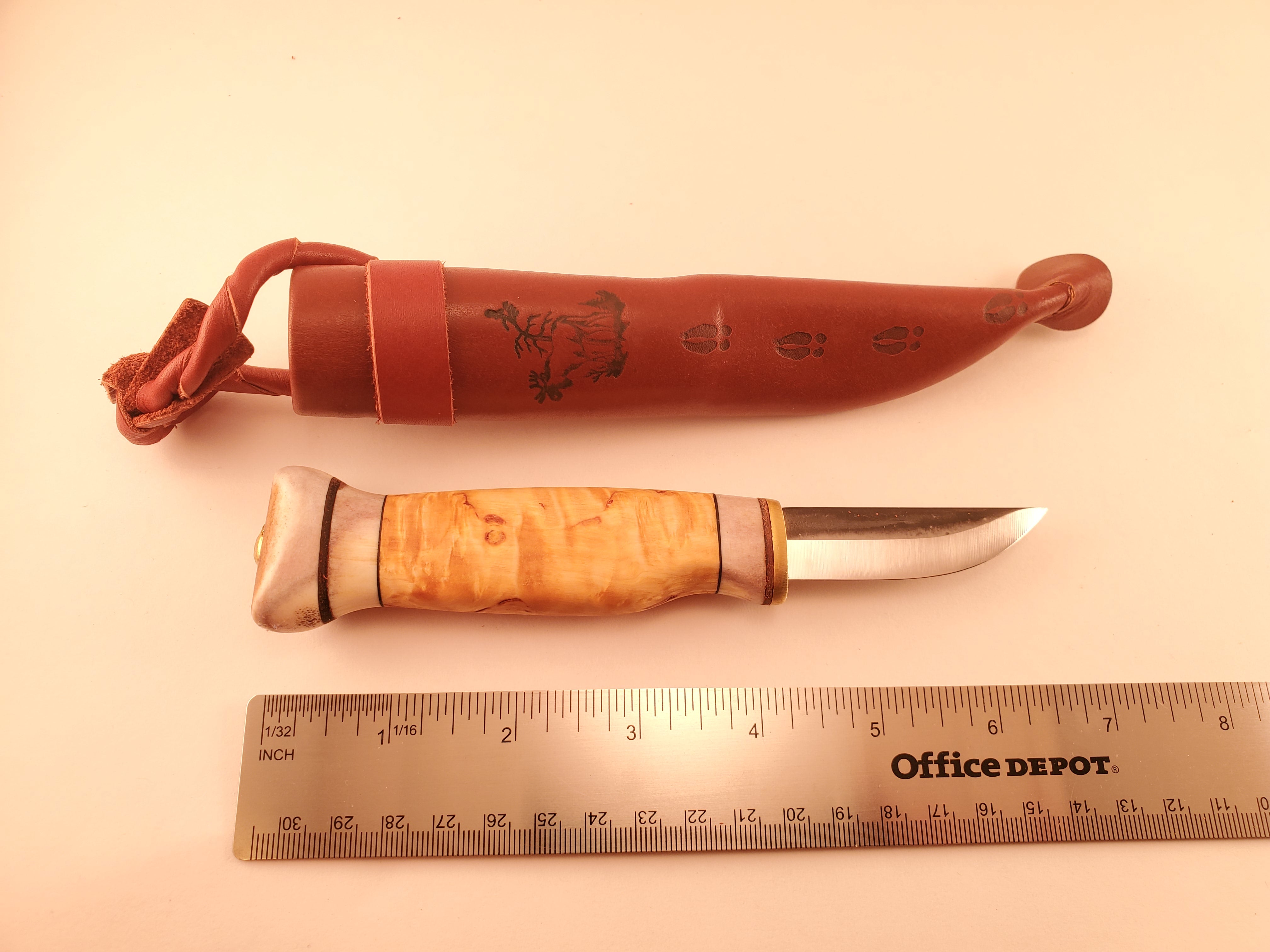 Wood Jewel Carving Knife Bushcraft Outdoor Hunting Puukko