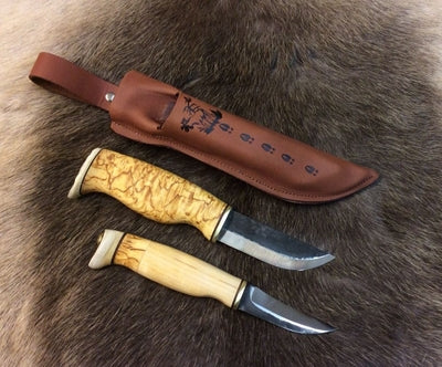 Wood Jewel Double Combo Set Bushcraft Outdoor Knife Puukko