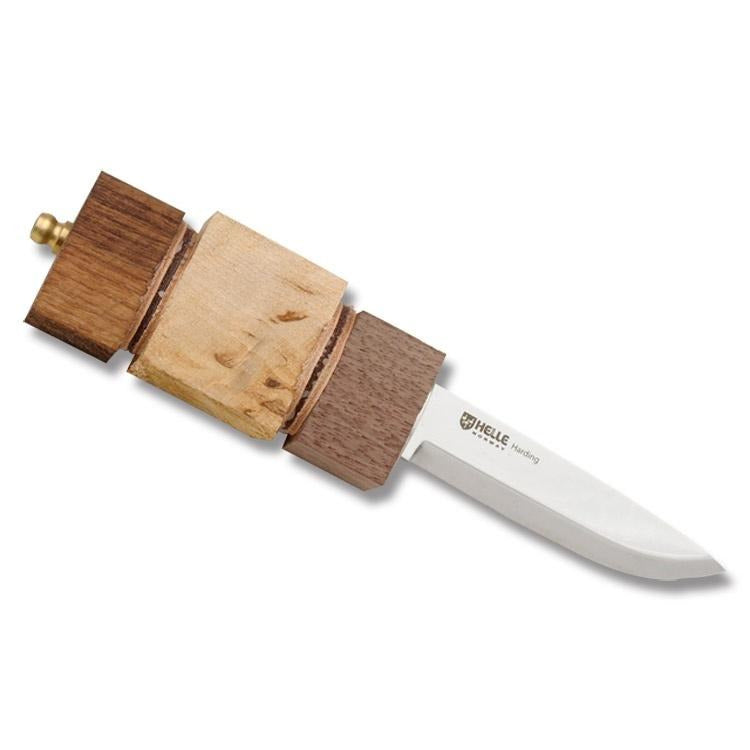 Helle Drop Point Hunting Survival Bushcraft Knife With Partially Finished Handle