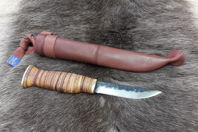 Wood Jewel Birch Bark Knife Bushcraft Outdoor Hunting Puukko Knife