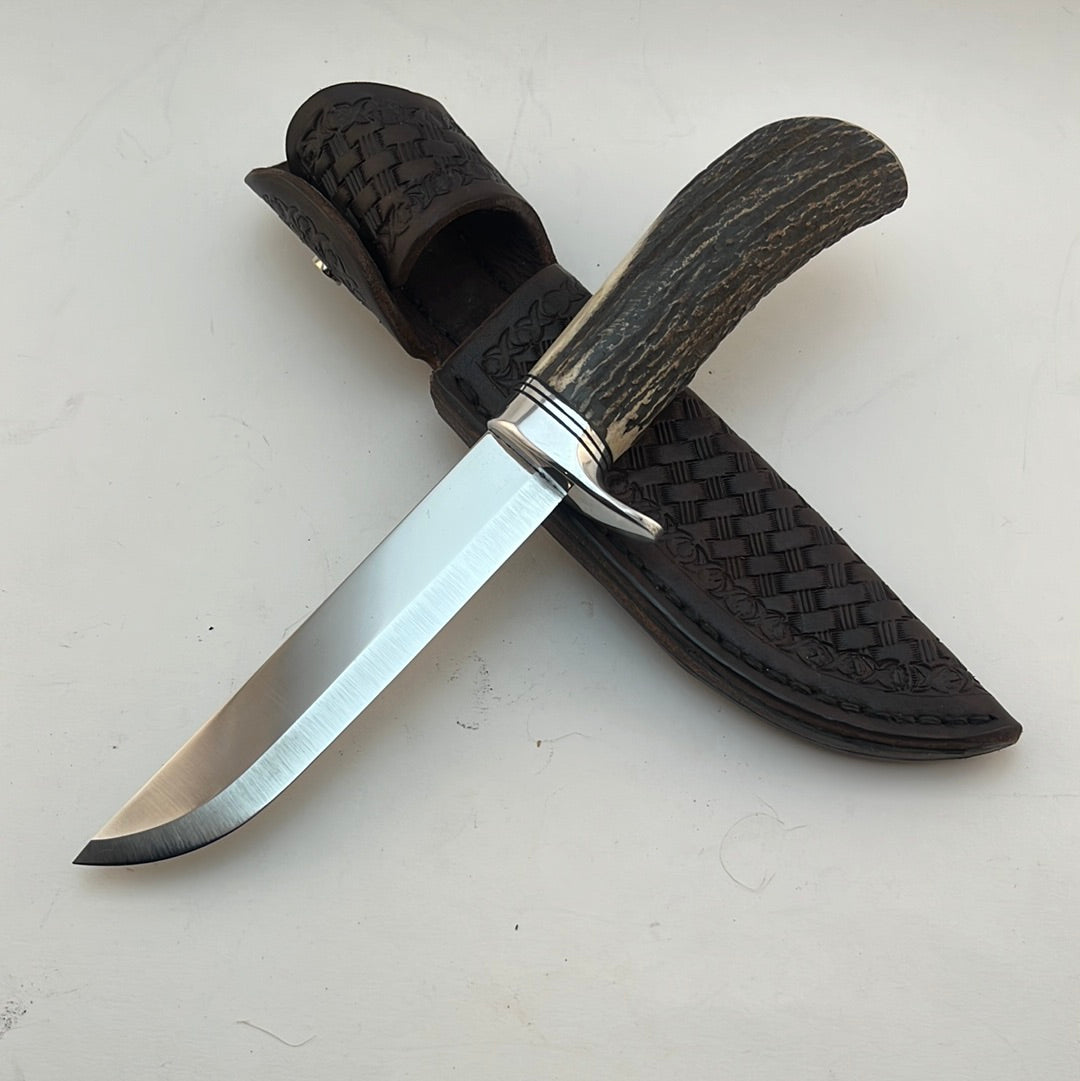 Skala Custom Knives - Red Stag Handle #24