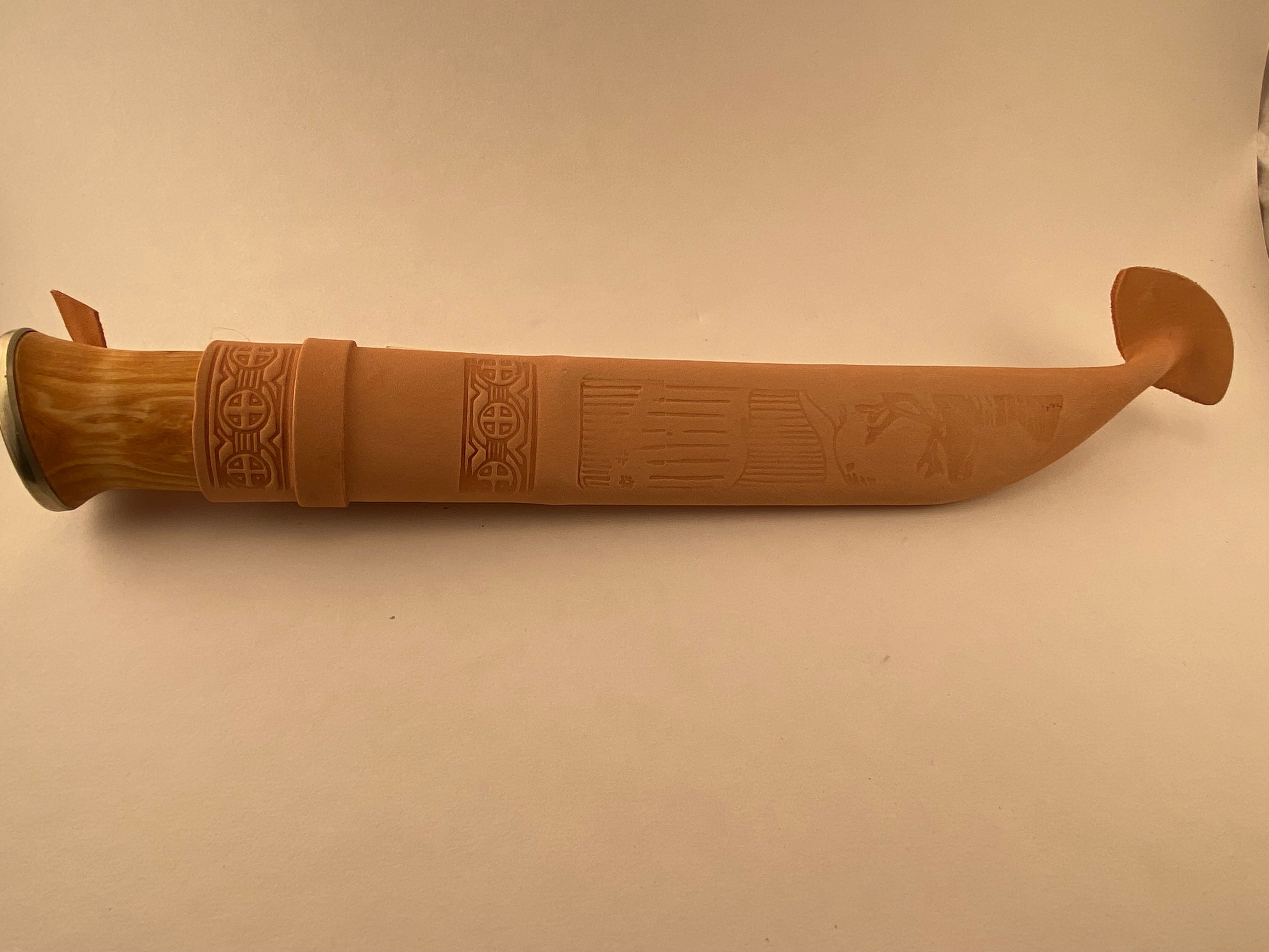 Järvenpää Outdoor Bushcraft Large Leuko Puukko Hunting Knife Sheath