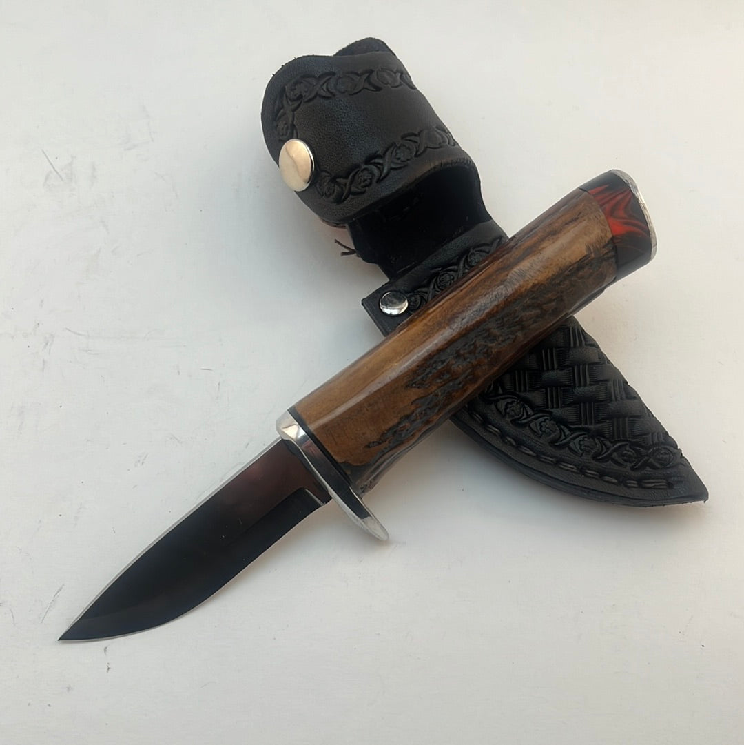 Skala Custom Knives - Red Stag Handle #14