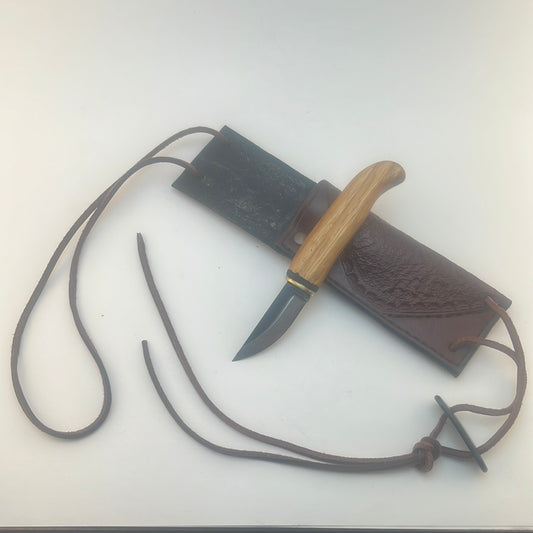 Pecks Woods Leather - Hickory Handle Neck Knife #22