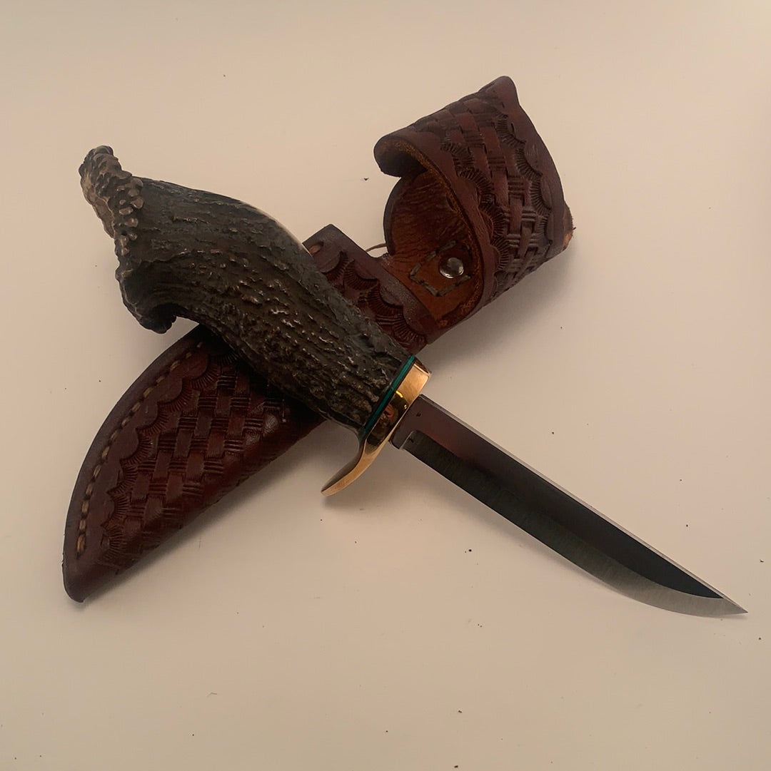Red Custom Knives Skala Custom Knives - Red Stag Handle #7