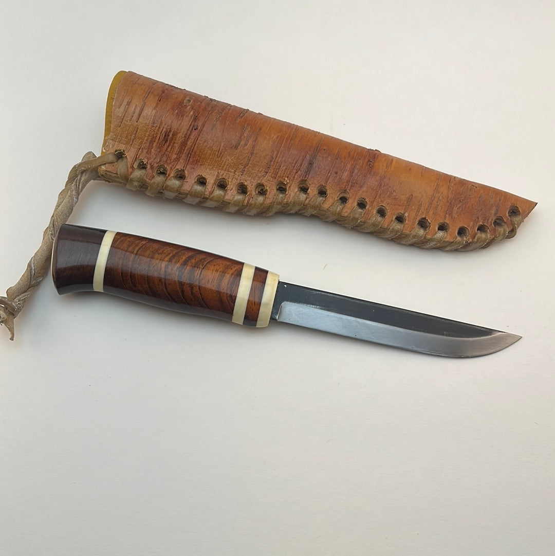 R.Nurmi PUUKKO - #7 Rosewood Handle Birchbark Sheath