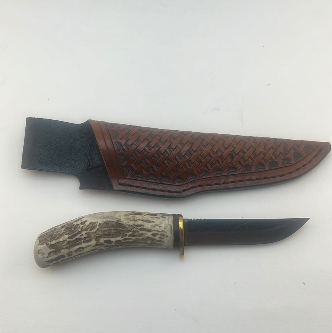Pecks Woods Leather - Whitetail Antler Handle #19