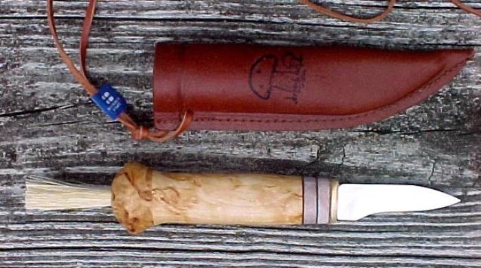 Wood Jewel Mushroom Knife Bushcraft Outdoor Puukko Knife