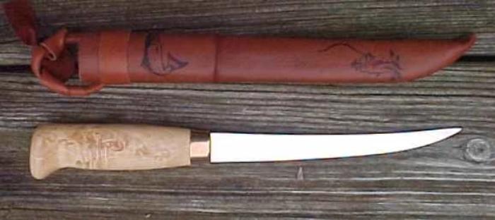 Wood Jewel Fillet Knife Combo Bushcraft Outdoor Leuku Knife