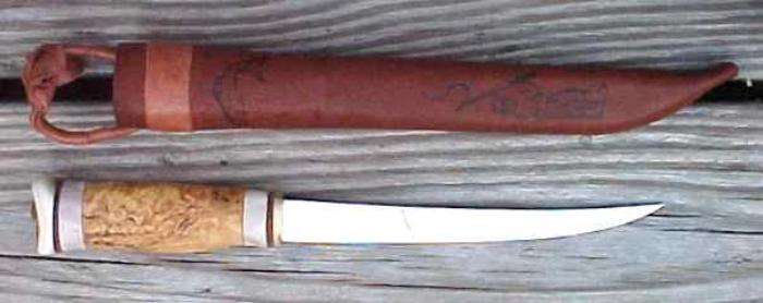 Wood Jewel Fillet Bushcraft Outdoor Puukko Knife