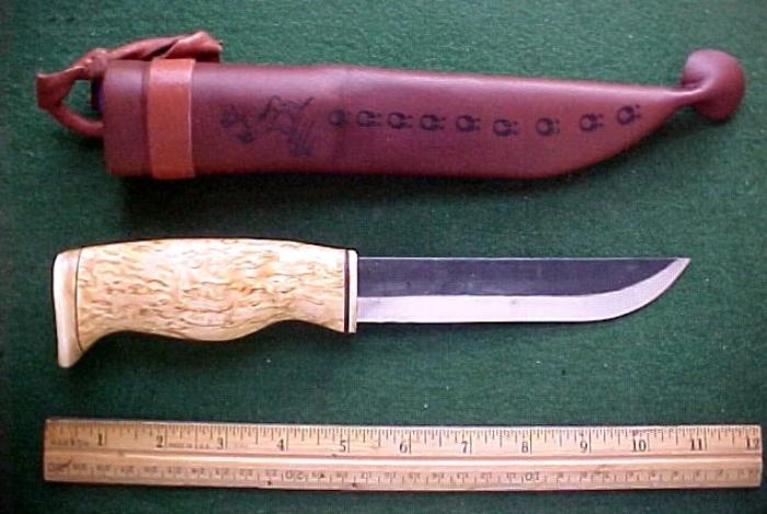 Wood Jewel Bear Leuko Bushcraft Outdoor Puukko Knife