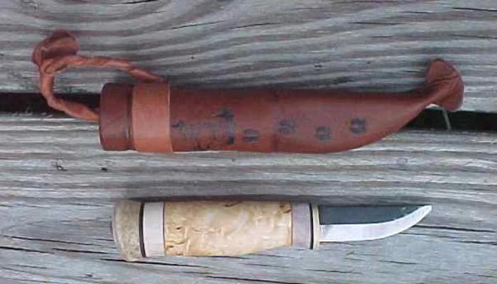 Wood Jewel Child's Knife Bushcraft Outdoor Puukko Knife